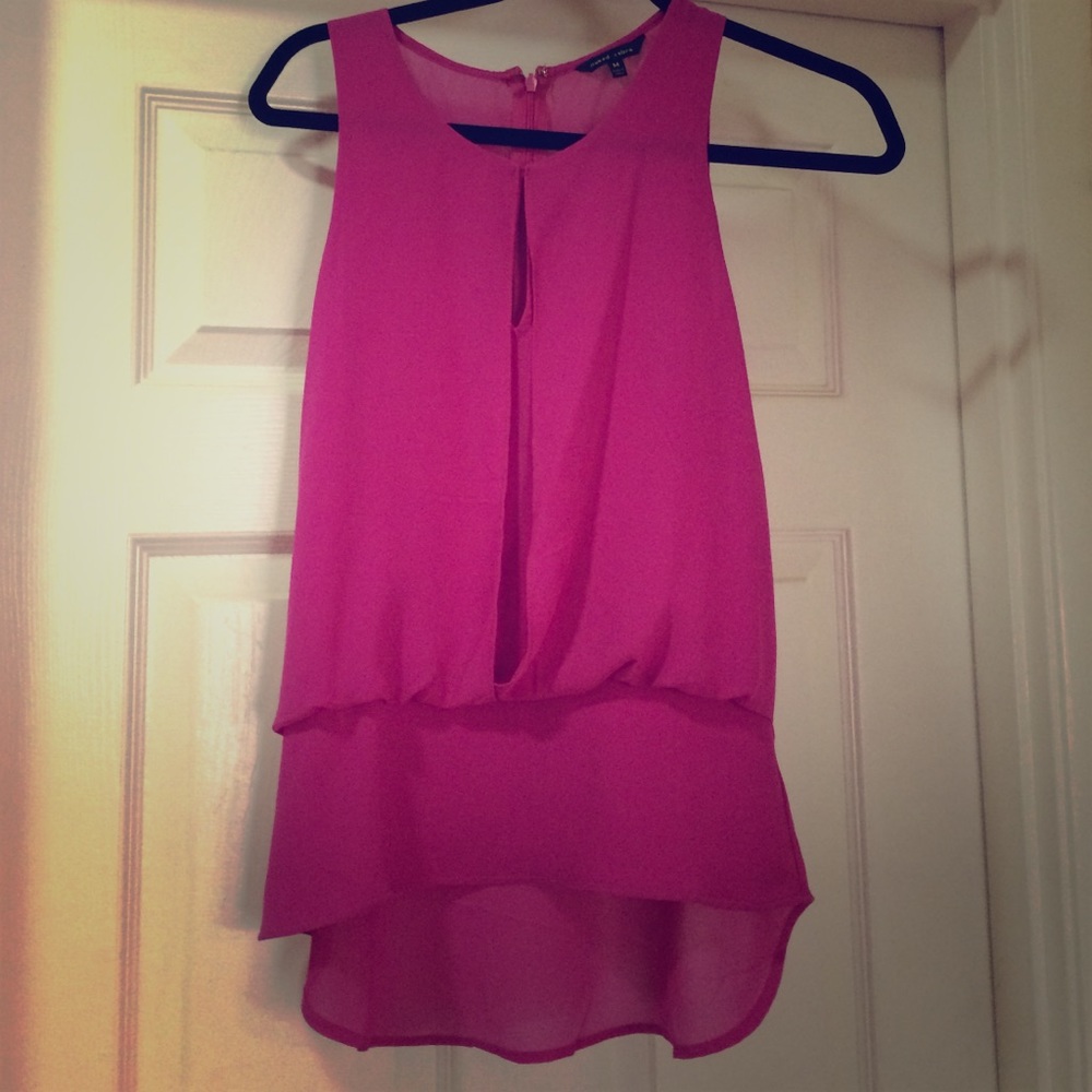 Fuchsia colored dressy tank